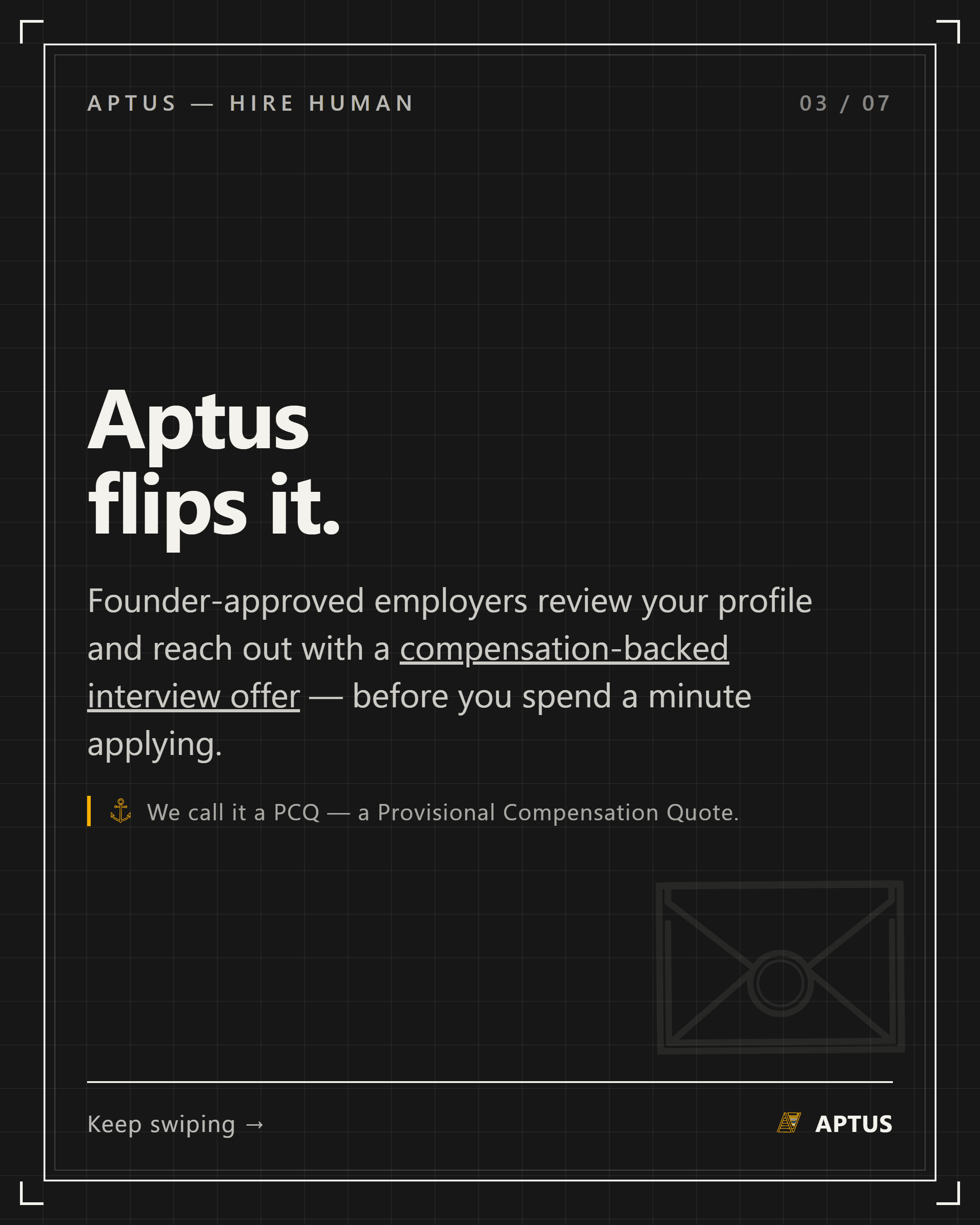 Employer interest on Aptus arrives with compensation attached.