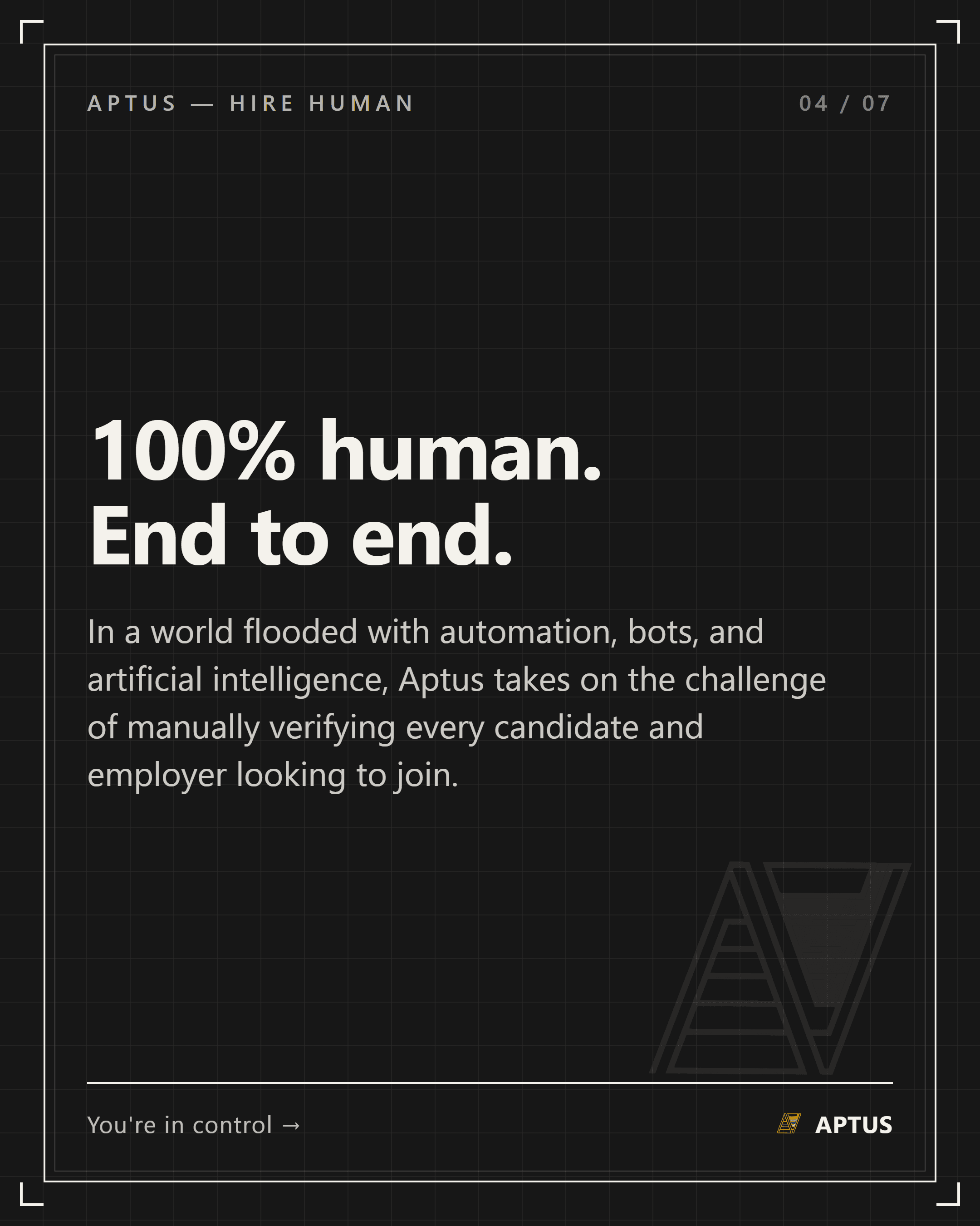 Aptus is reviewed by real people end to end.